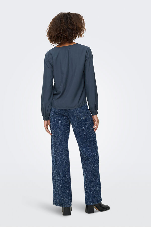 JDY long sleeve shirt Plava