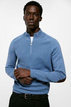 Springfield Textured elbow patches jumper blue