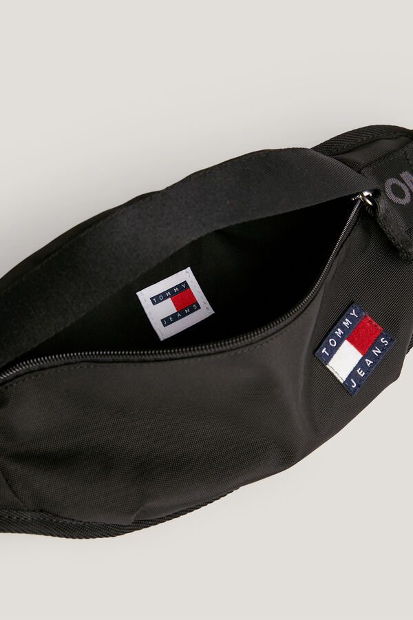 Springfield Men's Tommy Jeans bum bag with flag black