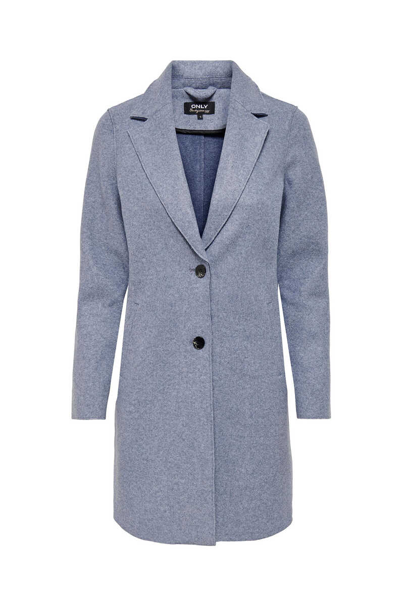 Springfield Women's coat with lapel collar and buttons bluish