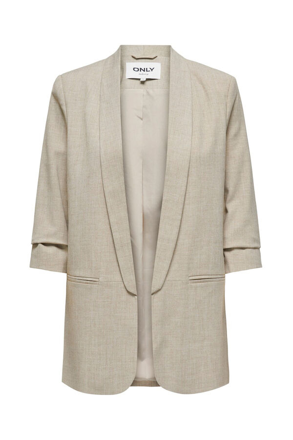 Only Blazer abierta manga remangada gris