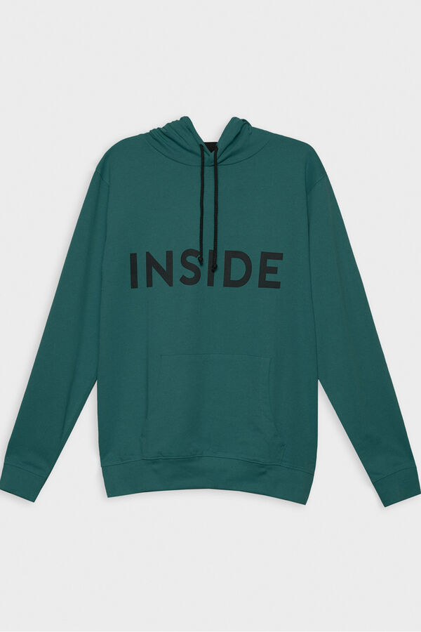Inside Moletom com logo sweatshirt verde