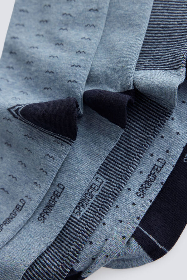 Springfield Blue long socks 5-pack blue