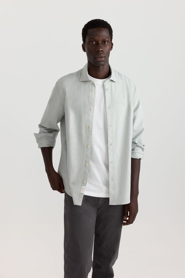 Springfield Chemise oxford l&eacute;g&egrave;re vert