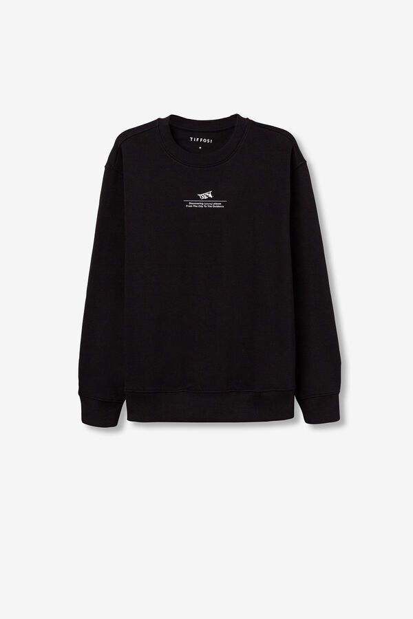 Tiffosi Young Sweatshirt com estampado de grafite preto