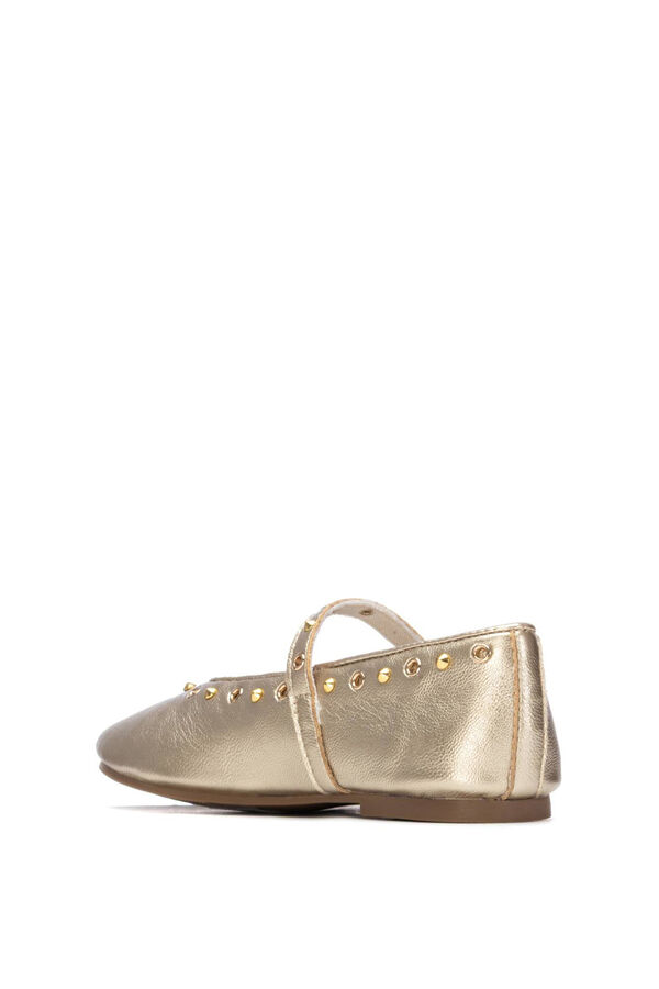 XTI Kids Bailarina metalizada hebilla amarillo