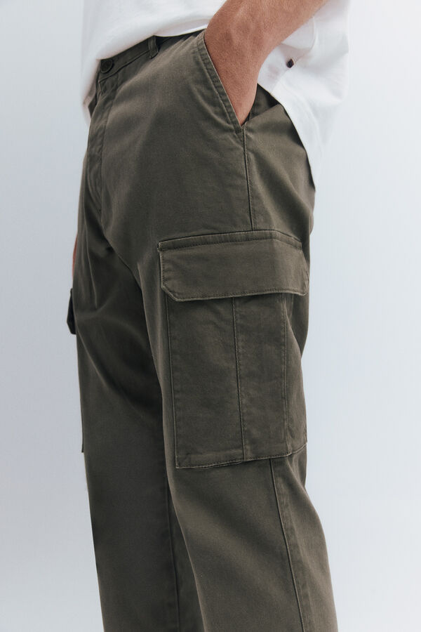 Springfield Slim fit cargo trousers beige