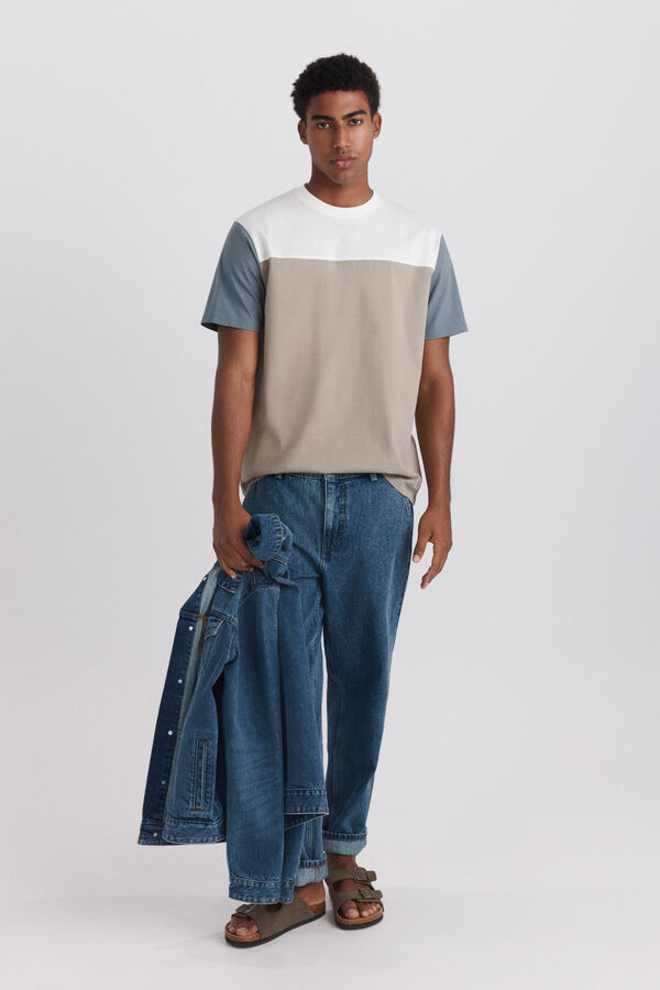 Springfield T-shirt color block cru