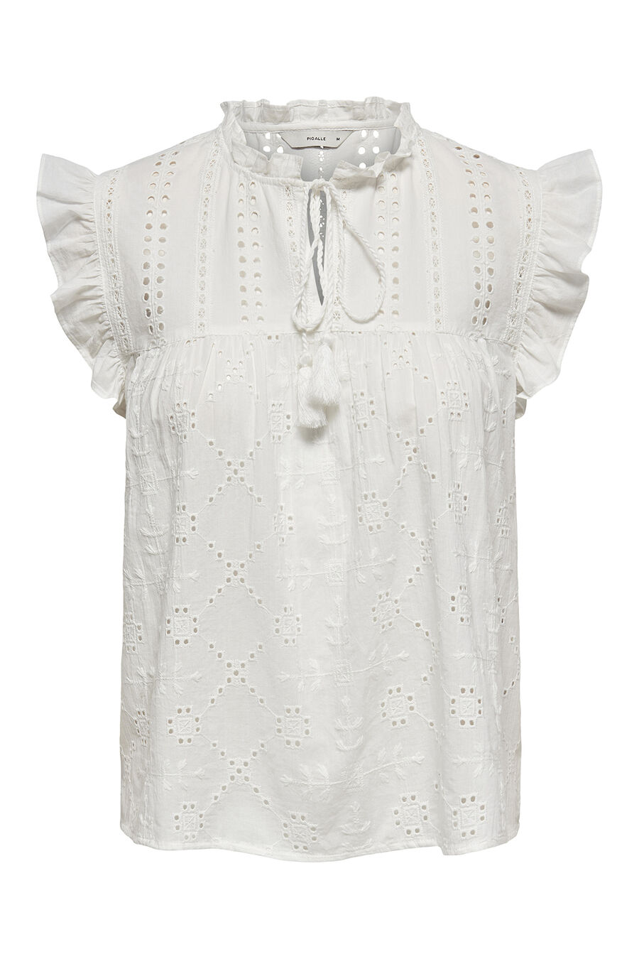 Blusa manga corta volantes