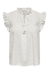 Only Kurz&auml;rmelige Bluse R&uuml;schen