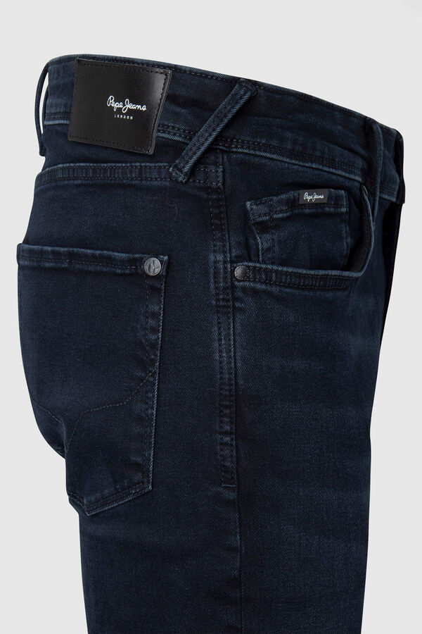 Springfield Jeans skinny fit tiro bajo negro