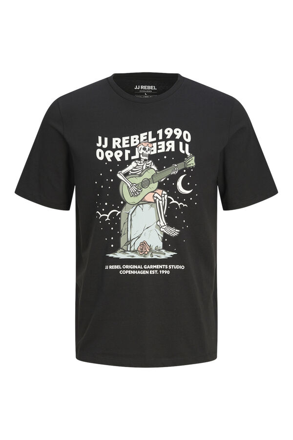 Springfield Regular fit printed t-shirt crna