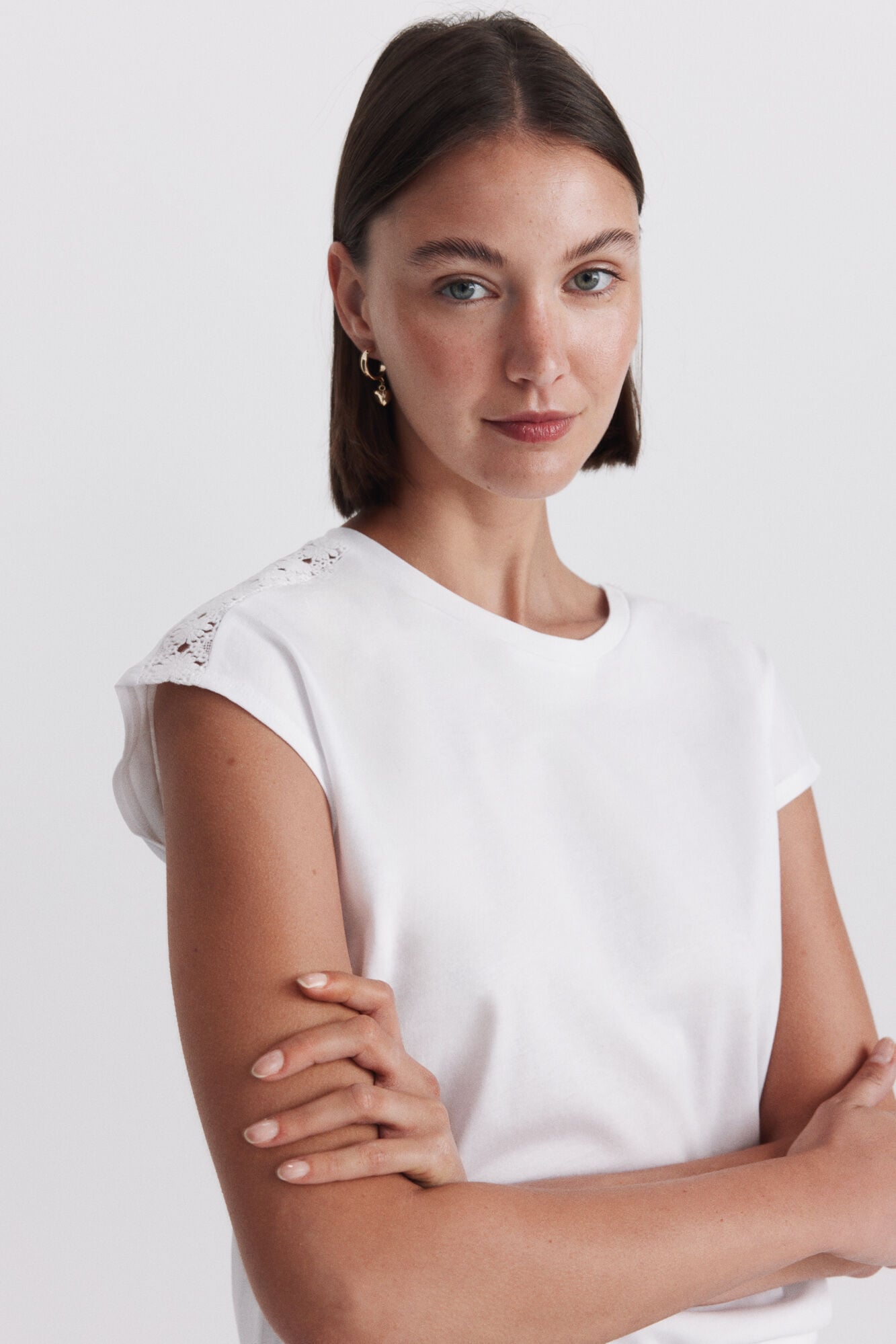 Springfield Crochet shoulder T-shirt