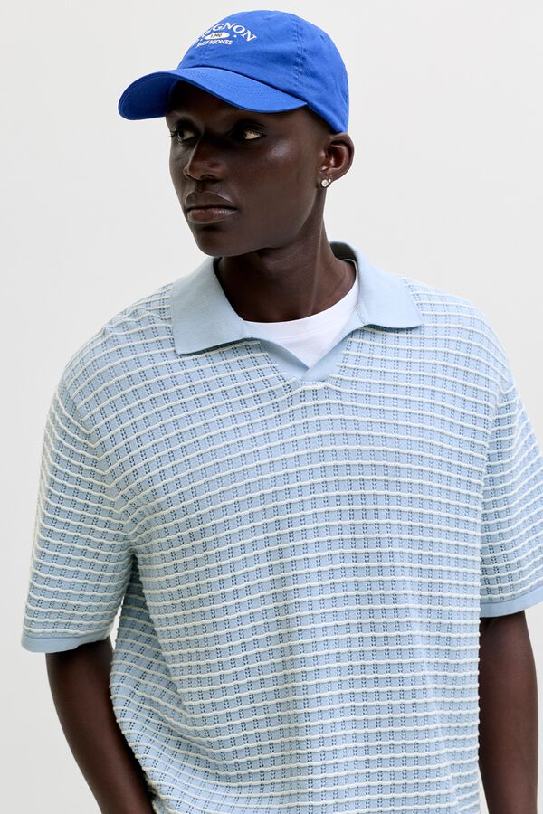 Jack & Jones Polo punto relaxed fit algod&oacute;n azul
