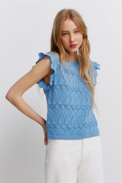 Springfield Pointelle ruffle top