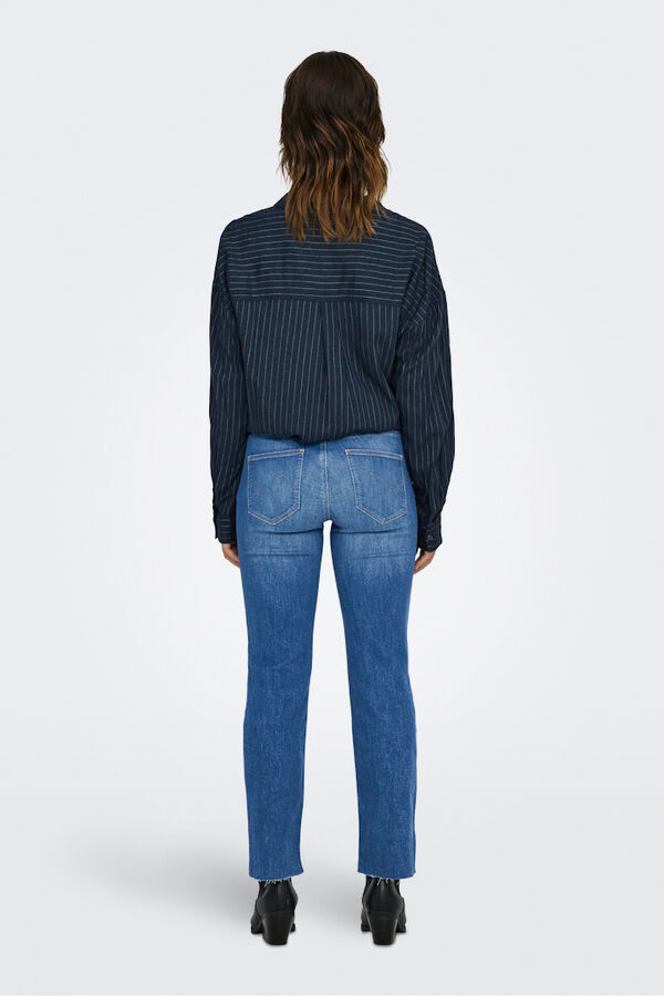 Only Jeans flared crop azul