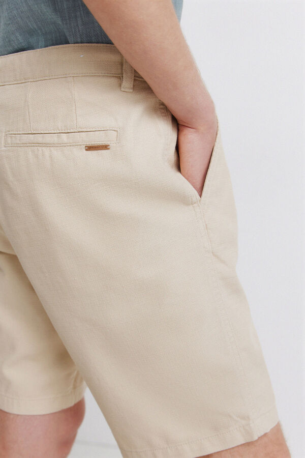 Springfield Bermude od pamuka comfort fit Bež