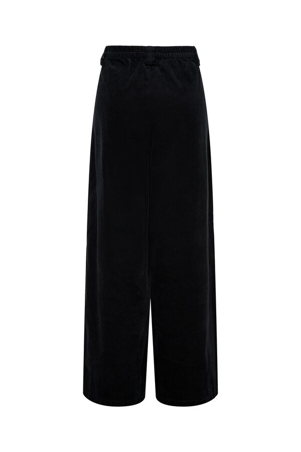 Only Pantal&oacute;n wide leg de pinzas negro