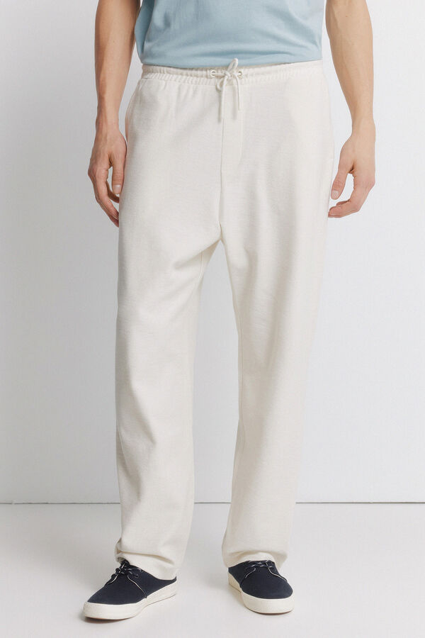 Springfield Pantalon jogger droit blanc