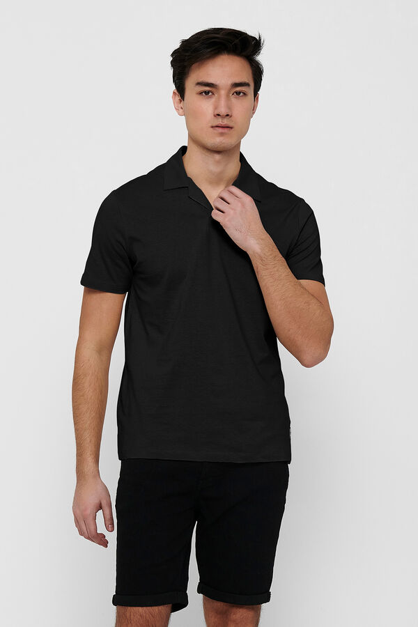 Only & Sons Men's regular fit polo Crna