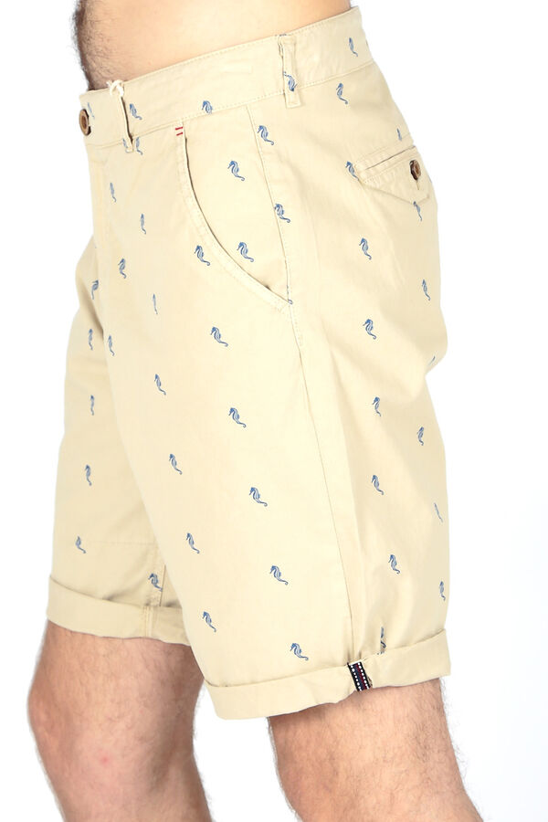 Springfield Shorts mit Seepferdchen-Print braun