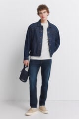 Springfield Dark wash slim fit jeans blue