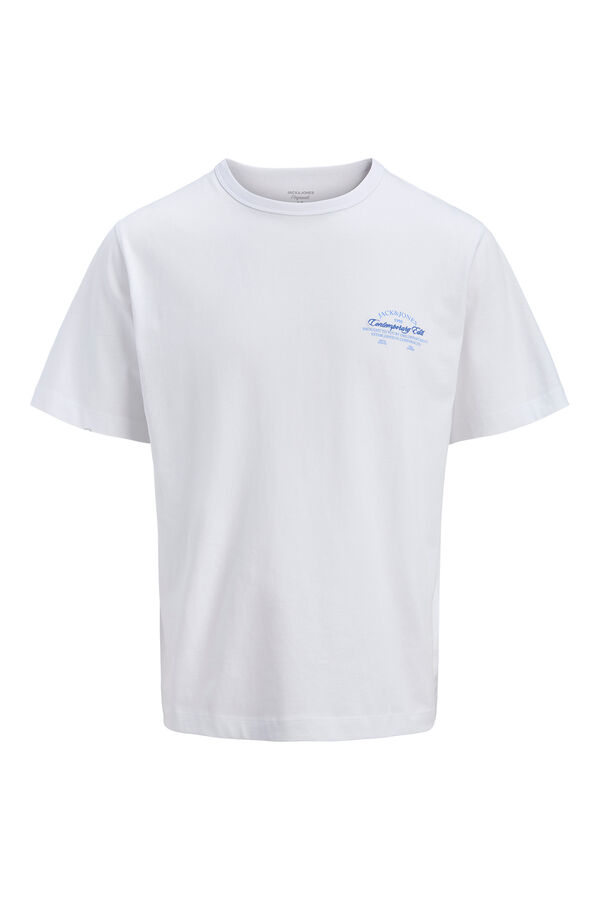 Jack & Jones Camiseta manga corta de algod&oacute;n blanco