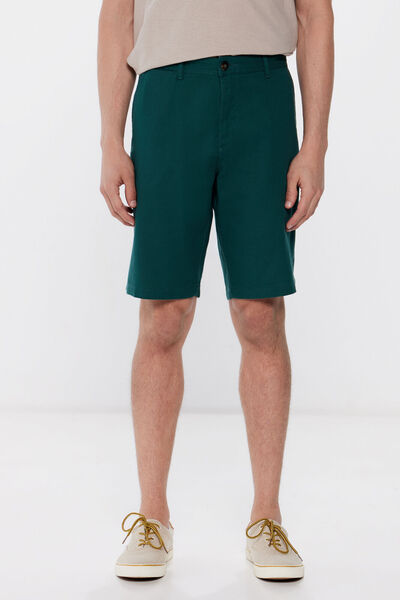 Springfield Coloured comfort fit Bermuda shorts green