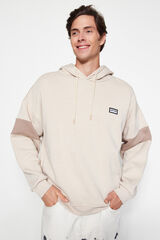 Trendyol Sudadera oversize con capucha beige