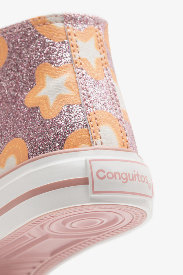 Conguitos Glow in the Dark High Top Sneakers Roze
