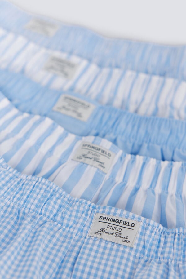 Springfield Blue striped 5-pack boxers blue