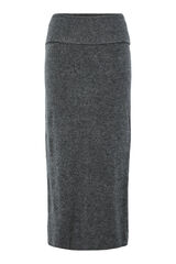 Pieces Saia longa com bainha cinzento