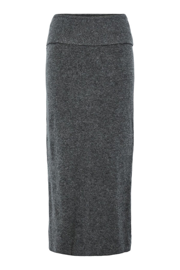 Pieces Saia longa com bainha cinzento