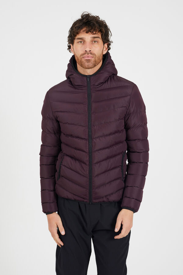 Brave Soul Quilted jacket with hood printed