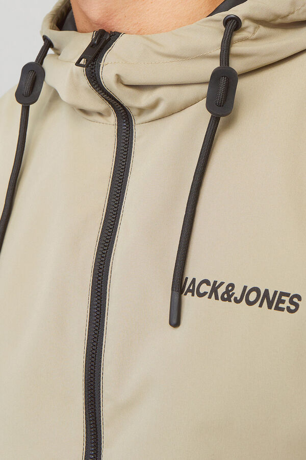 Jack & Jones bomber jacket with hood grey