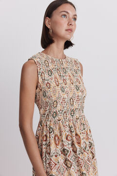 Springfield Vestido midi halter em tecido favo de mel