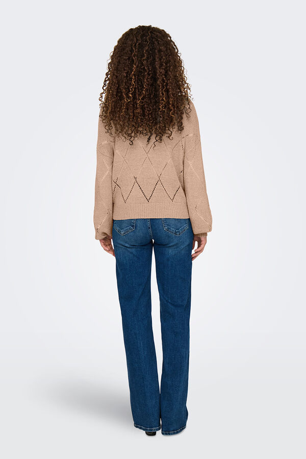 Only Jersey estructura manga larga tostado