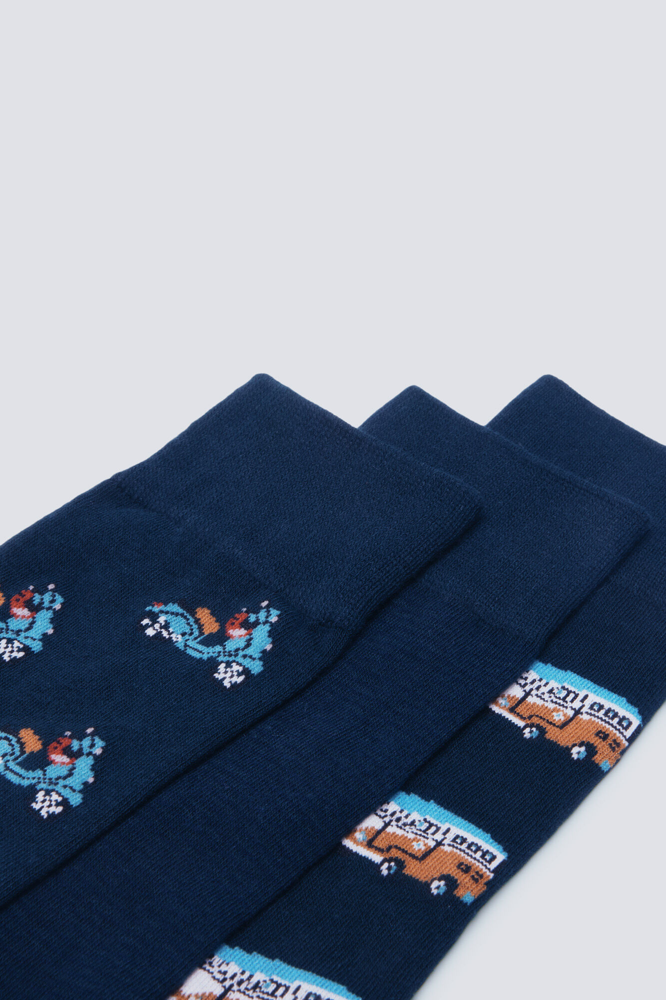 Springfield Pack 3 calcetines rayas y vespas