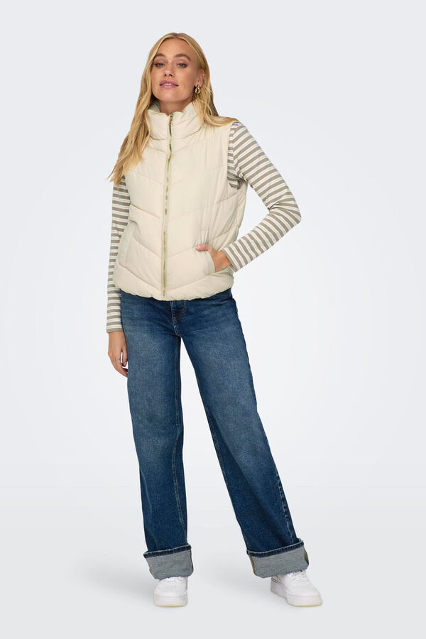 JDY Quilted gilet grey