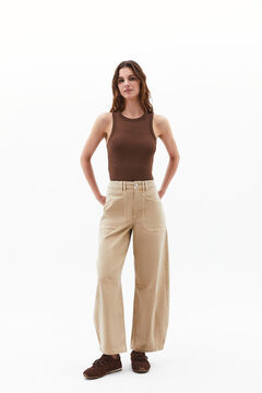 Oxxo Pantal&oacute;n de tiro medio de corte barrel