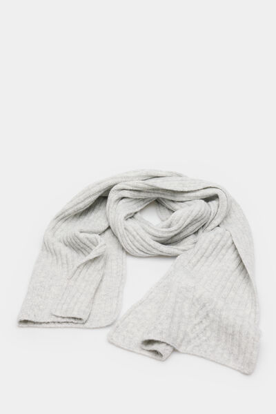 Springfield Pearl ribbed scarf grey