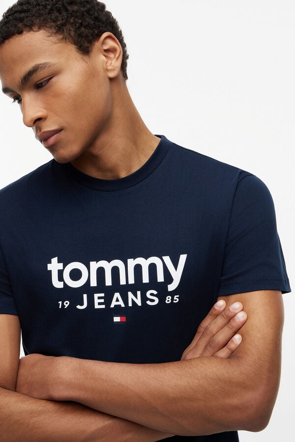 Tommy Jeans Slim fit graphic T-shirt blue