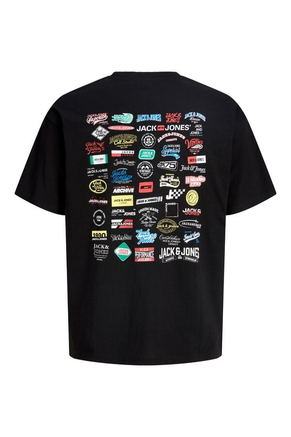 Jack & Jones Loose Fit T-Shirt mit Logo Schwarz