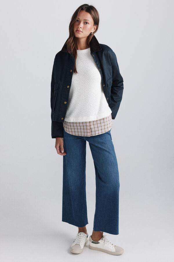 Springfield Fine two-material jumper white