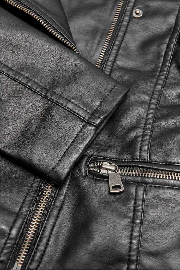 Only Girls Girl's faux leather jacket black