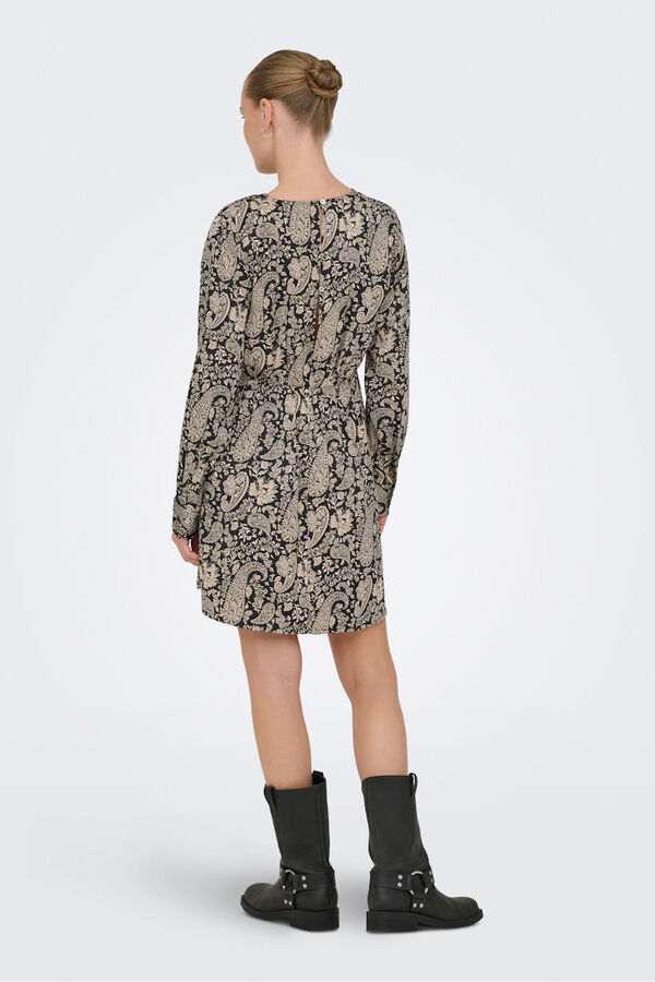 Only Short satin-finish short dress brown