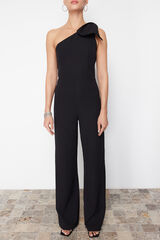 Trendyol One- sleeve jumpsuit Crna