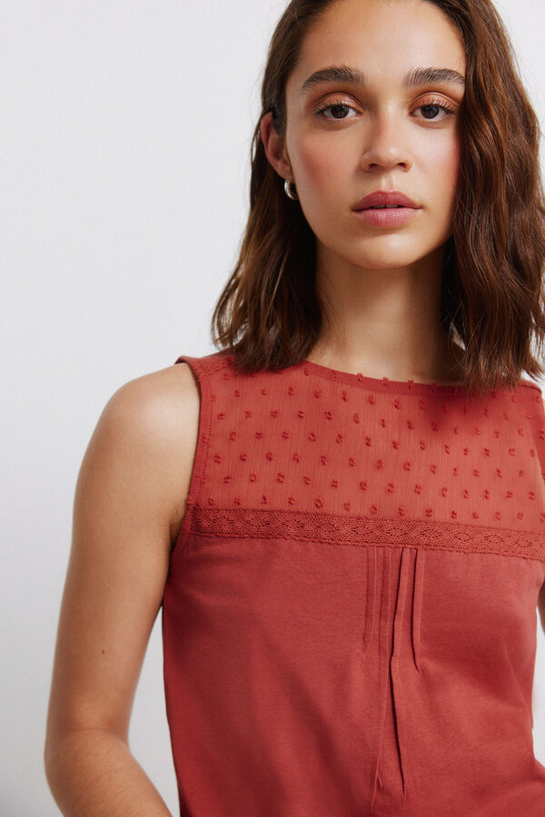 Springfield Plumetis vest top red