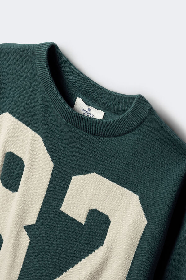 Springfield Kids Camisa Varsity 82 para crianças verde