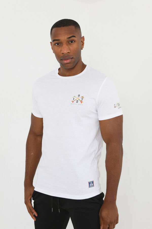 Brave Soul T-shirt caveira nas costas branco